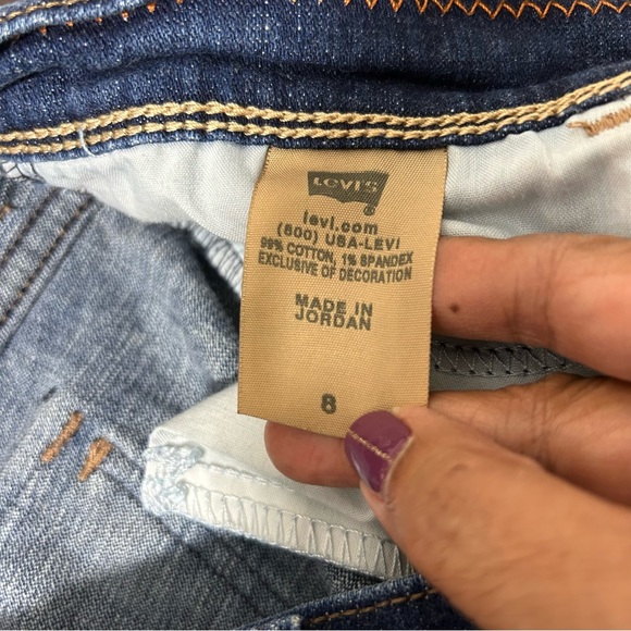 Levis 515 Women’s Jean Capris Dark Wash Size 8 - Picture 9 of 13